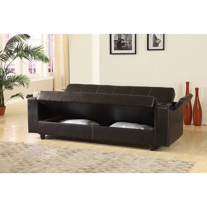 Futon WIth Storage & 2 Cup Holders