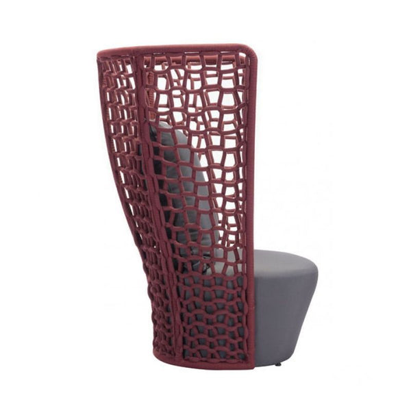 Faye Bay Beach Chair Cranberry & Gray