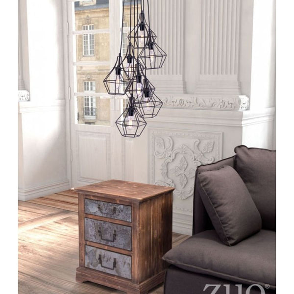 Palmerston Ceiling Lamp Distressed Black