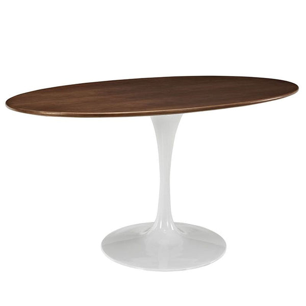 Lippa 60" Oval-Shaped Walnut Dining Table in Walnut