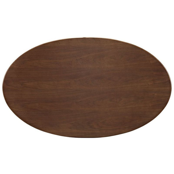 Lippa 60" Oval-Shaped Walnut Dining Table in Walnut