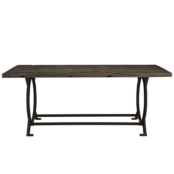 Effuse Wood Top Dining Table in Brown