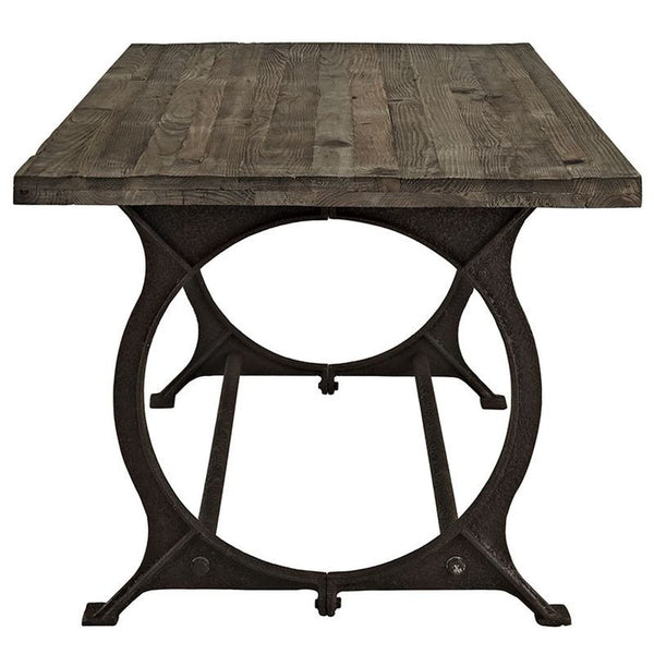 Effuse Wood Top Dining Table in Brown