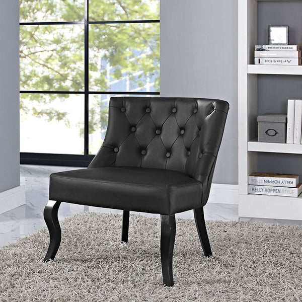 Royal Vinyl Armchair in Black