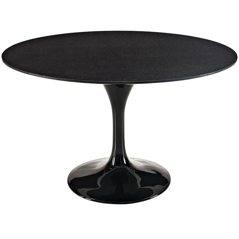 Lippa 48" Marble Dining Table in Black