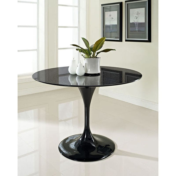 Lippa 48" Marble Dining Table in Black