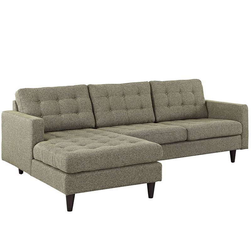 Empress Left-Facing Upholstered Sectional Sofa in Oatmeal