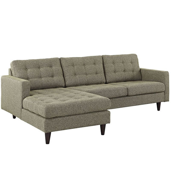 Empress Left-Facing Upholstered Sectional Sofa in Oatmeal