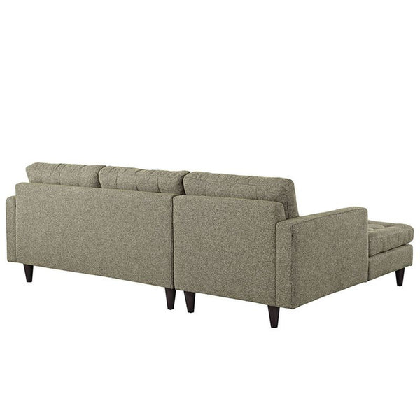 Empress Left-Facing Upholstered Sectional Sofa in Oatmeal