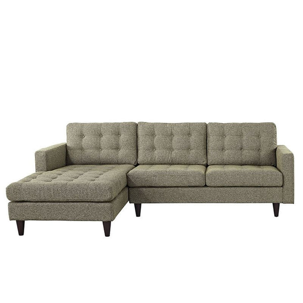 Empress Left-Facing Upholstered Sectional Sofa in Oatmeal