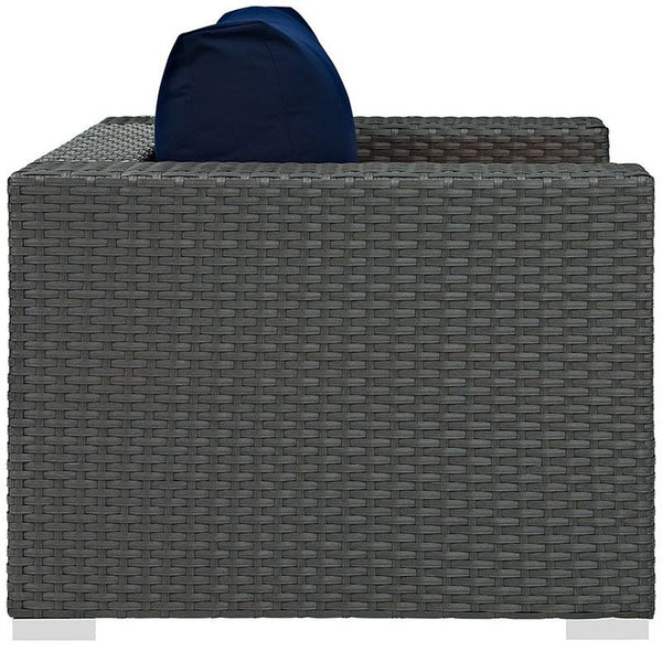 Sojourn Outdoor Patio Sunbrella® Armchair in Canvas Navy