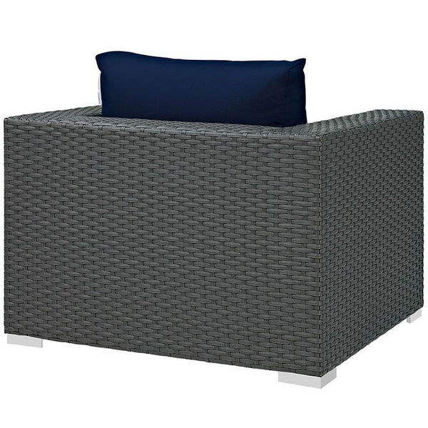 Sojourn Outdoor Patio Sunbrella® Armchair in Canvas Navy