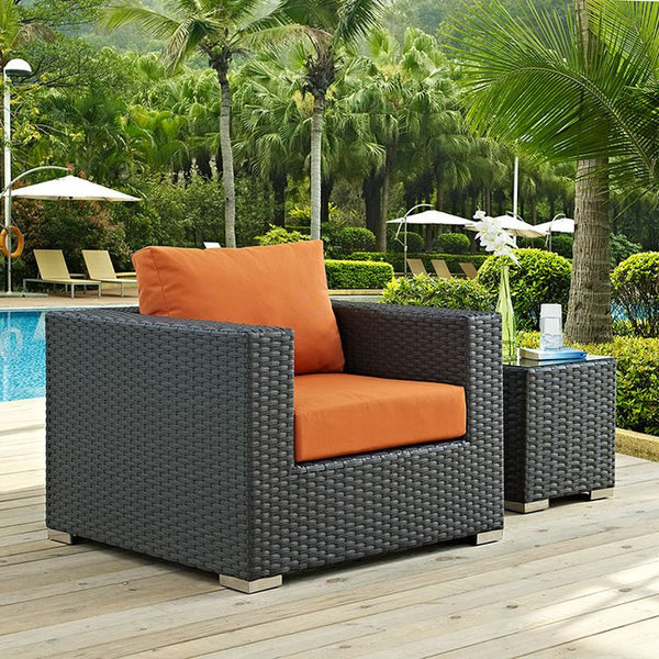 Sojourn Outdoor Patio Sunbrella® Armchair in Canvas Tuscan