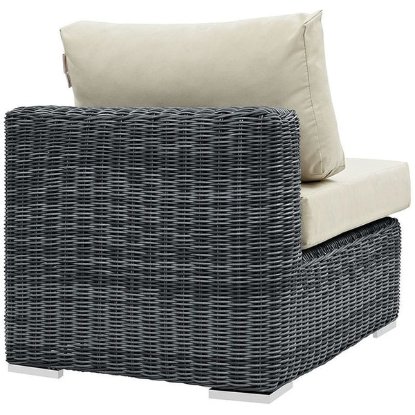 Summon Outdoor Patio Sunbrella® Armless in Canvas Antique Beige