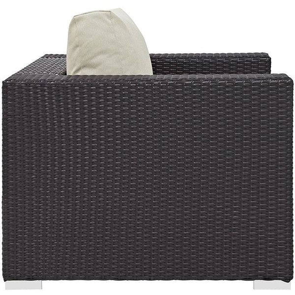 Convene Outdoor Patio Armchair in Espresso Beige