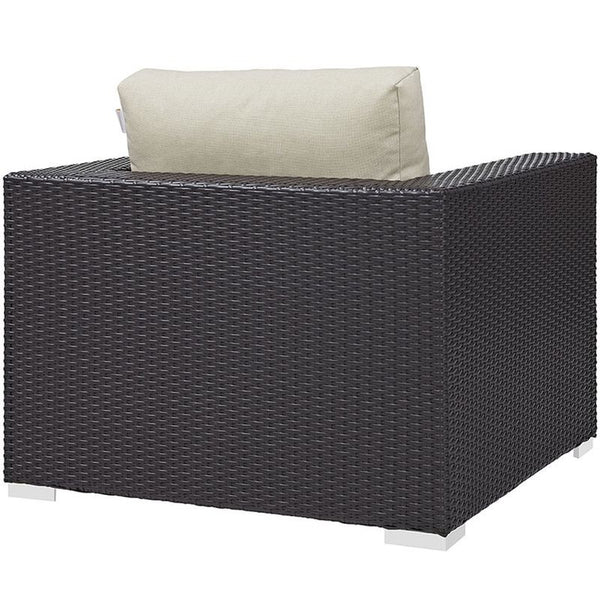Convene Outdoor Patio Armchair in Espresso Beige