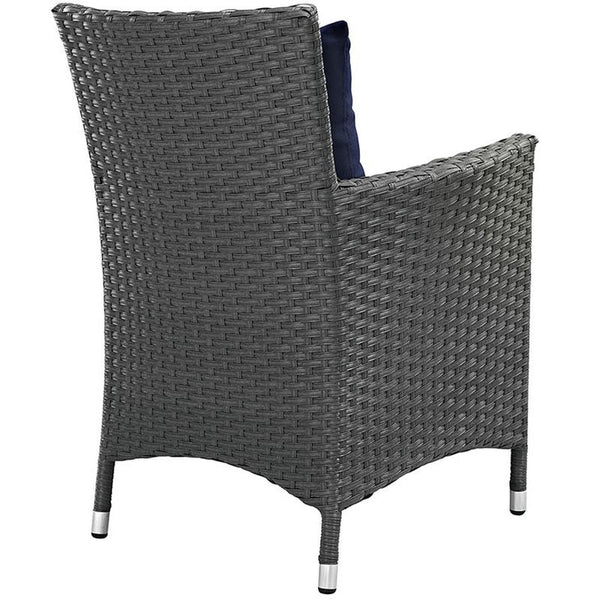 Sojourn Dining Outdoor Patio Sunbrella® Armchair in Canvas Navy