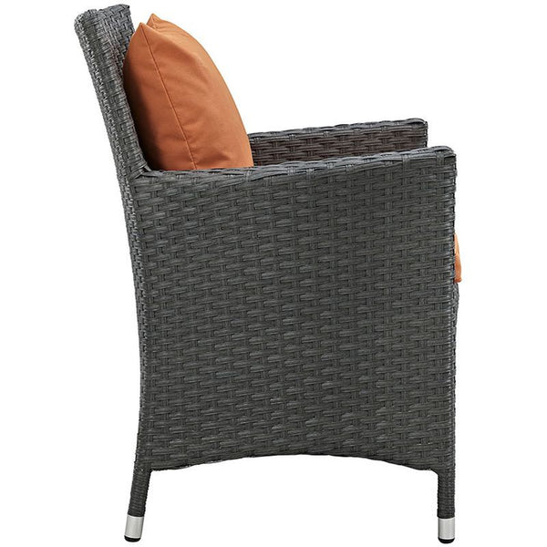 Sojourn Dining Outdoor Patio Sunbrella® Armchair in Canvas Tuscan