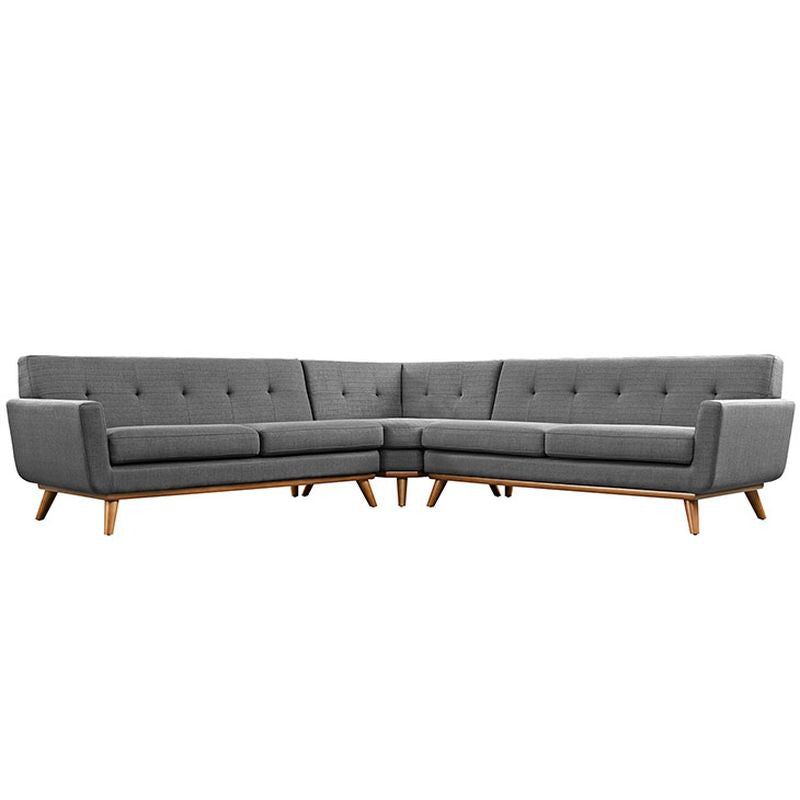 Engage L-Shaped Sectional Sofa in Gray