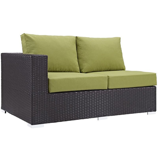 Convene 4 Piece Outdoor Patio Daybed in Espresso Peridot
