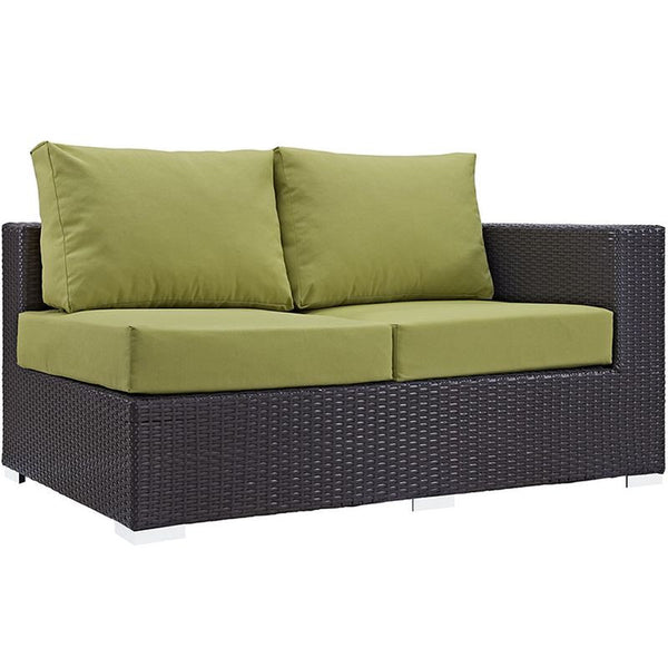 Convene 4 Piece Outdoor Patio Daybed in Espresso Peridot