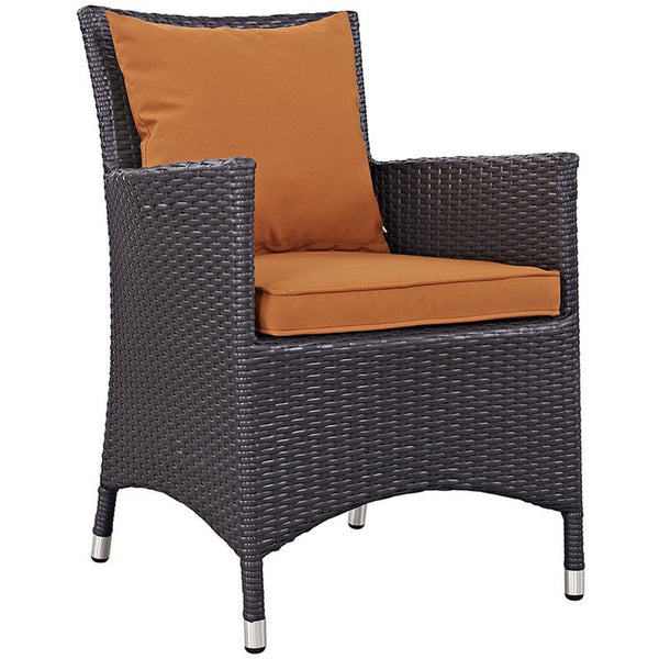 Convene 11 Piece Outdoor Patio Dining Set in Espresso Orange