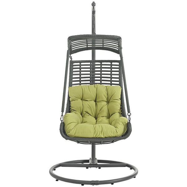 Jungle Outdoor Patio Swing Chair in Peridot