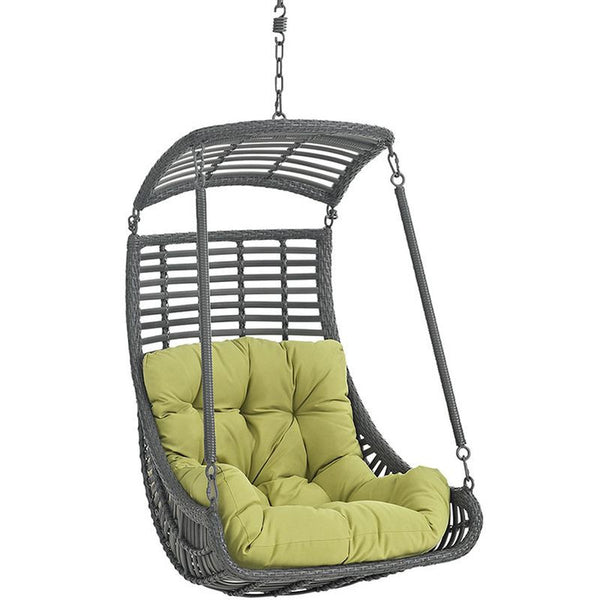 Jungle Outdoor Patio Swing Chair in Peridot