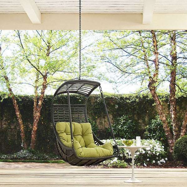 Jungle Outdoor Patio Swing Chair in Peridot