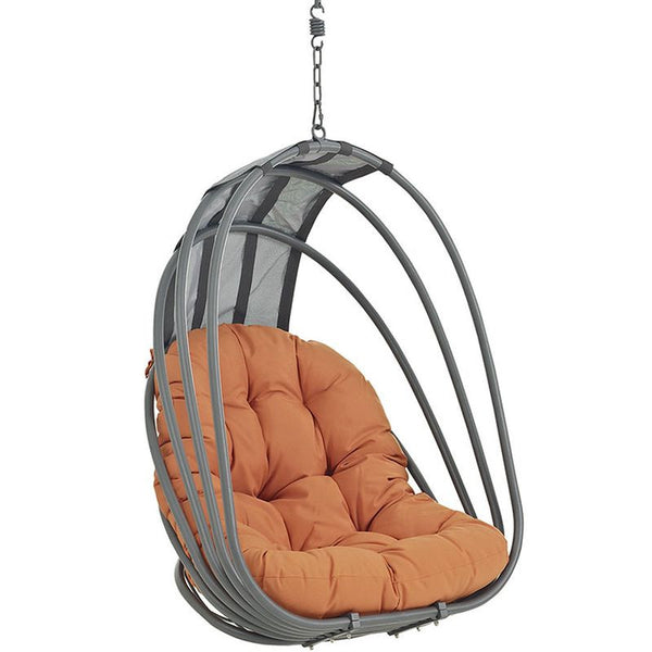 Whisk Outdoor Patio Swing Chair in Orange