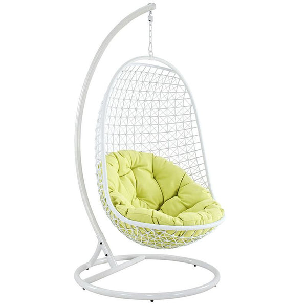 Encounter Swing Outdoor Patio Fabric Lounge Chair in White