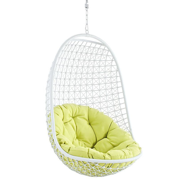 Encounter Swing Outdoor Patio Fabric Lounge Chair in White