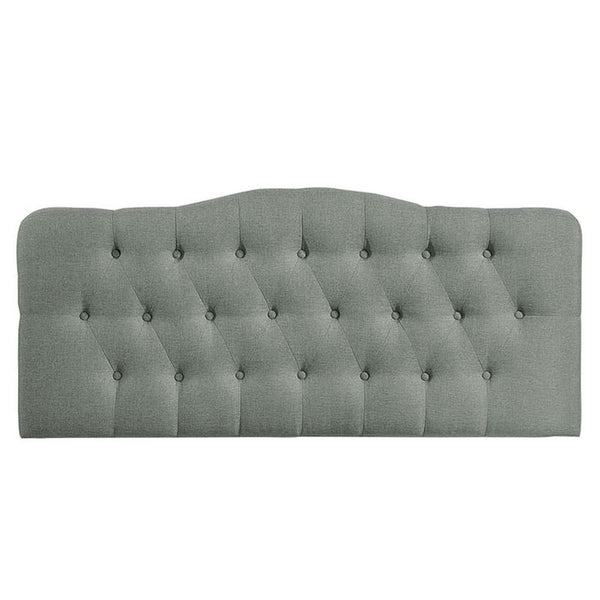 Annabel Queen Fabric Headboard in Gray