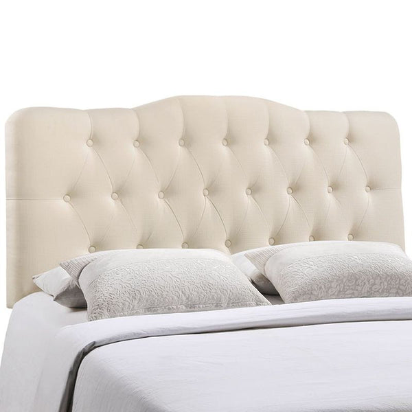 Annabel Queen Fabric Headboard in Ivory