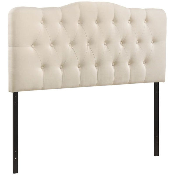 Annabel Queen Fabric Headboard in Ivory