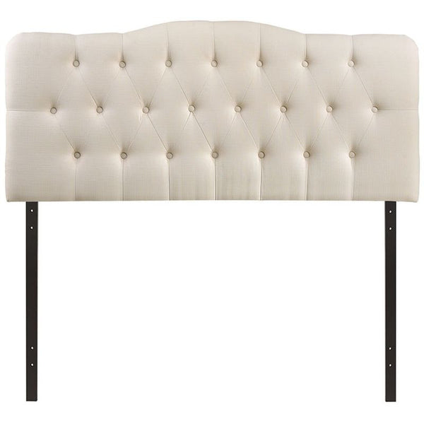 Annabel Queen Fabric Headboard in Ivory