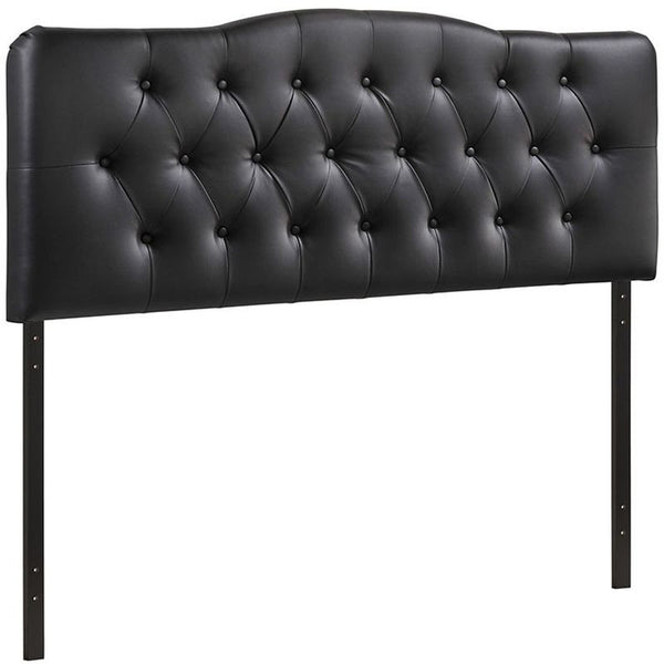 Annabel Queen Vinyl Headboard in Black