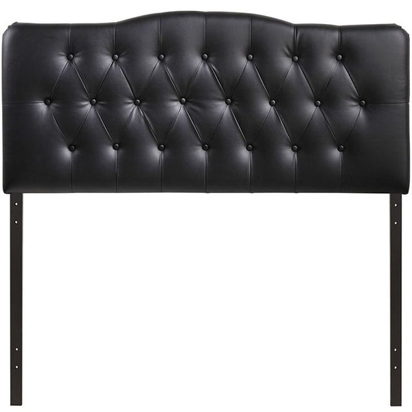 Annabel Queen Vinyl Headboard in Black