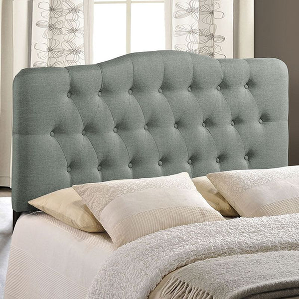 Annabel King Fabric Headboard in Gray