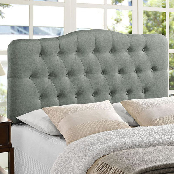 Annabel King Fabric Headboard in Gray