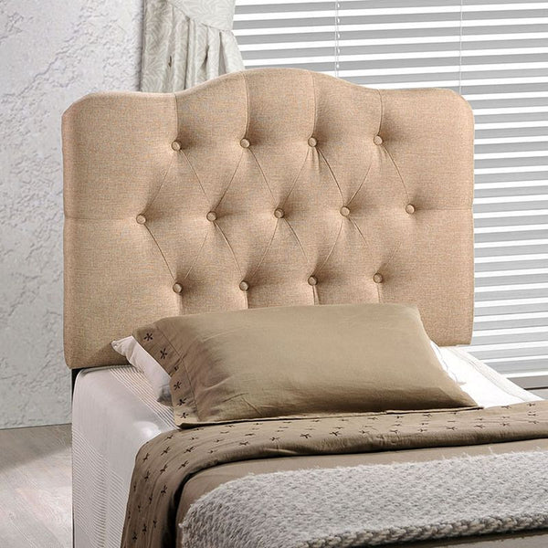 Annabel Twin Fabric Headboard in Beige