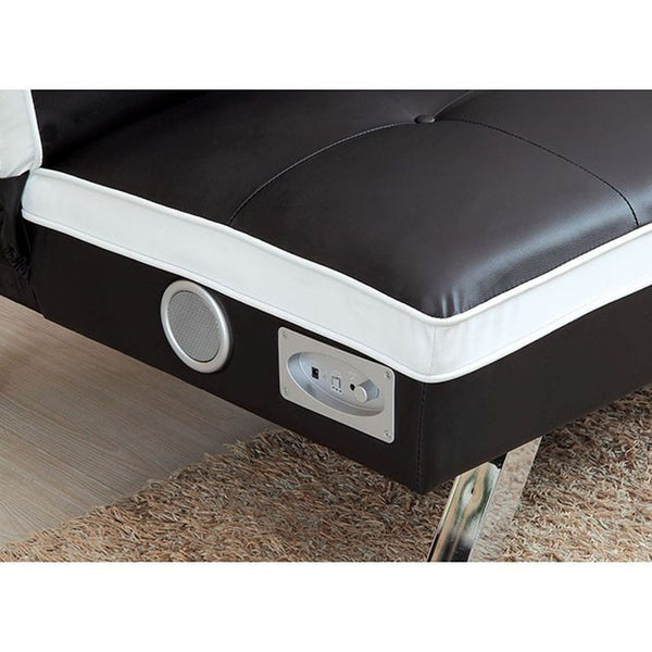 Harley Black/White Futon Sofa