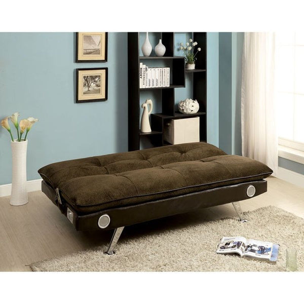 Gallagher Dark Brown Futon Sofa