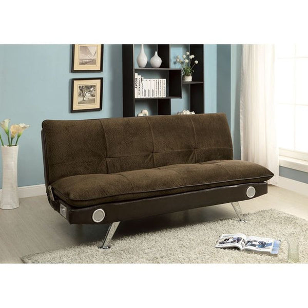 Gallagher Dark Brown Futon Sofa