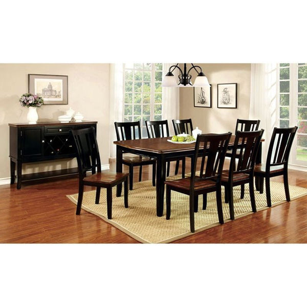 Dover Black/Cherry Rectangular Table Dining Table