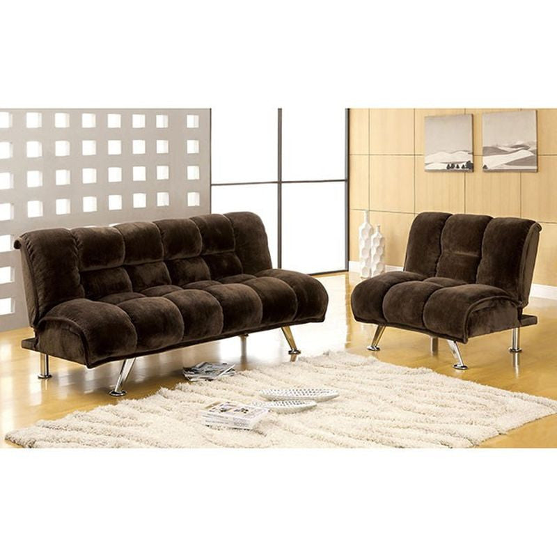 Marbelle Dark Brown Futon Sofa