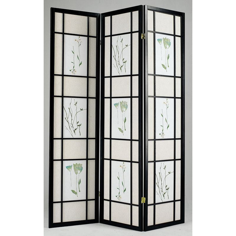 3-Panel Wooden Screen