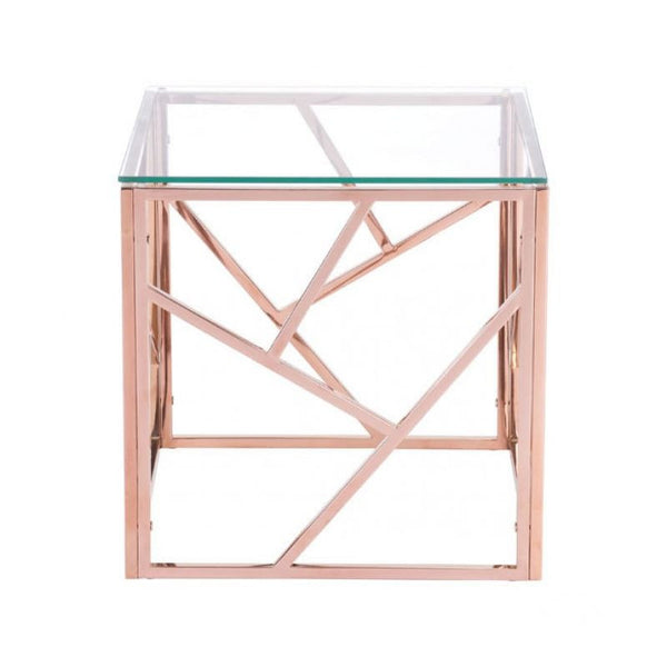 Cage Side Table Rose Gold