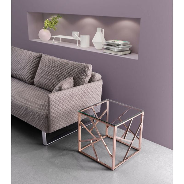 Cage Side Table Rose Gold