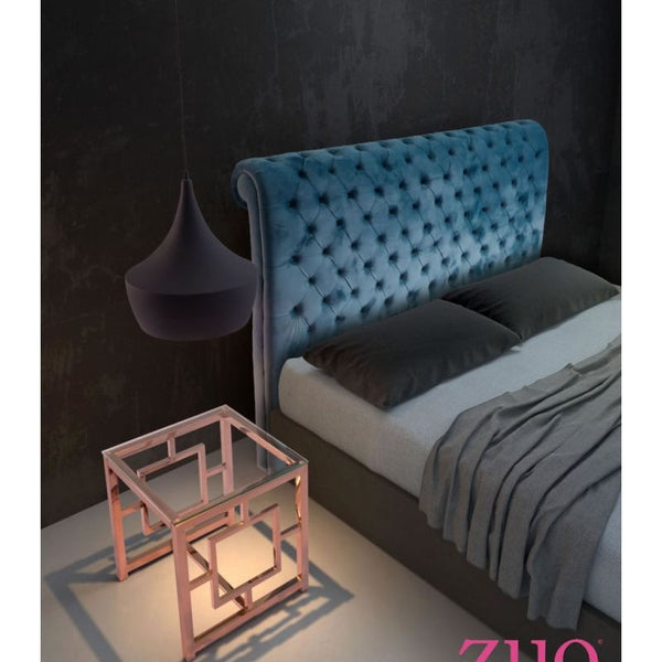Sergio Headboard King Blue Velvet